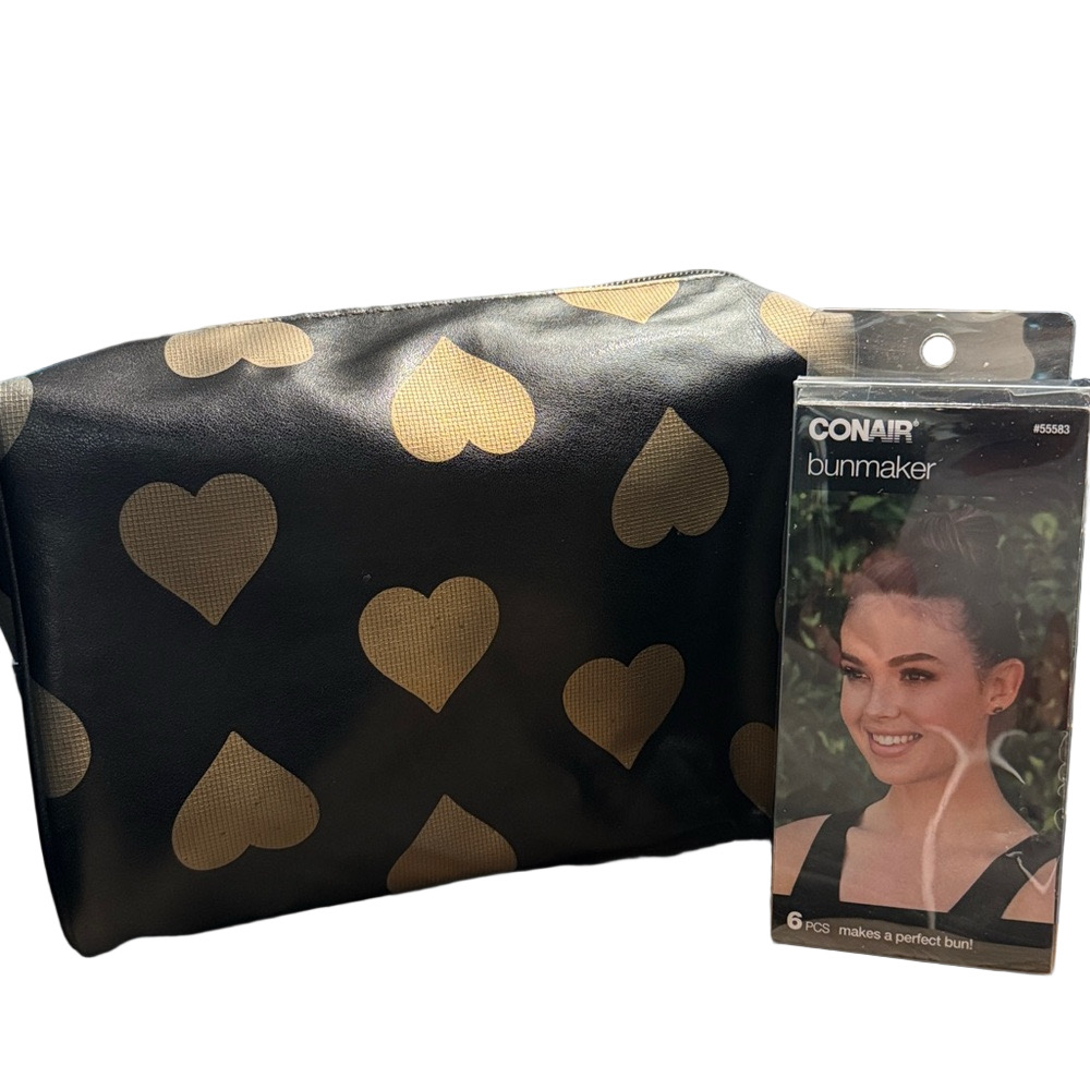 *Bundle* L’Bri makeup bag and Conair bun maker
